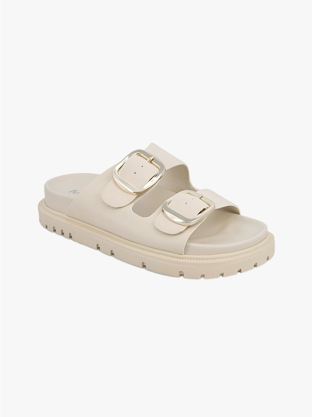 MIA Gen Dual-Buckle Slide Platform Sandals in Seashell Women’s Size 9